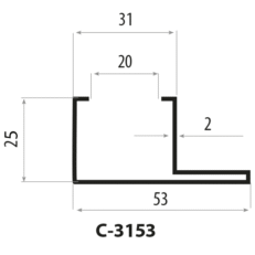 C-Profil Stål Type CP 3153