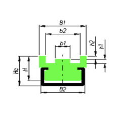 Kædeføring GR1-GC, DIN8187, A4 Grøn