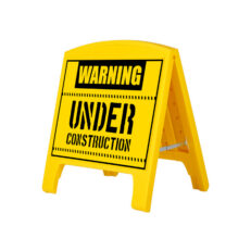 A-skilt plast, kompakt, mini, gul uden print